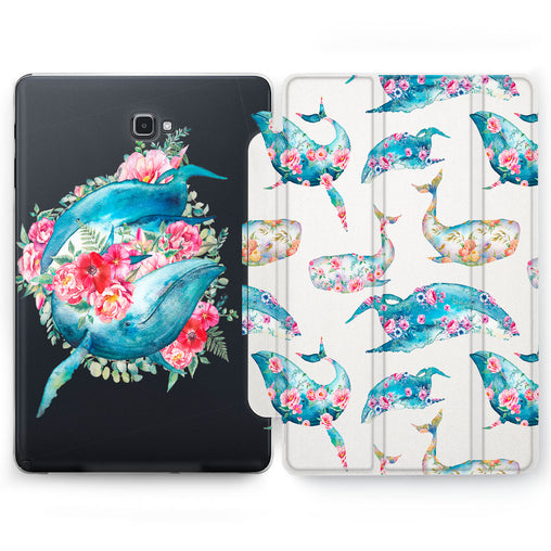 Lex Altern Floral Whales Case for your Samsung Galaxy tablet.
