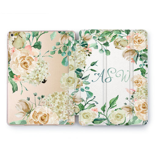 Lex Altern Pastel Peonies Case for your Apple tablet.