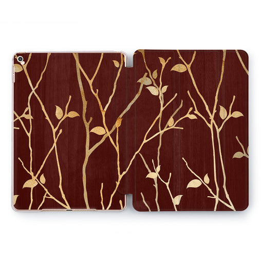 Lex Altern Golden Branches Case for your Apple tablet.