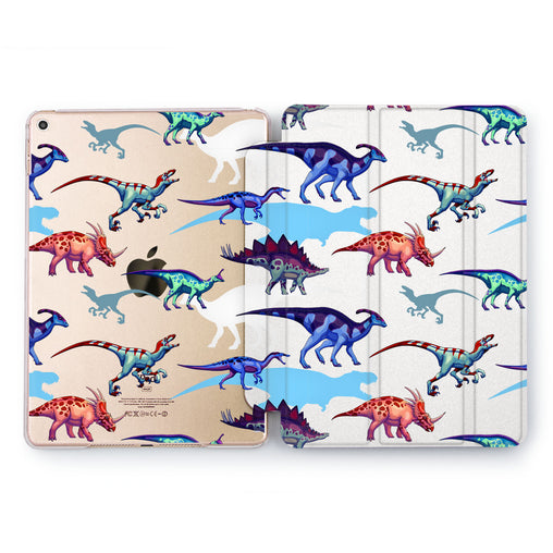 Lex Altern Colorful Dinosaurs Case for your Apple tablet.