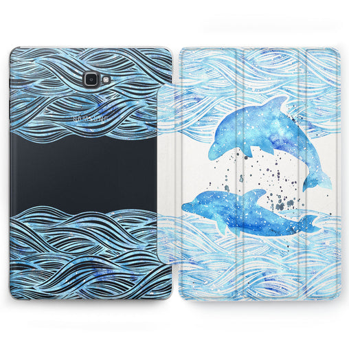 Lex Altern Dolphins Couple Case for your Samsung Galaxy tablet.