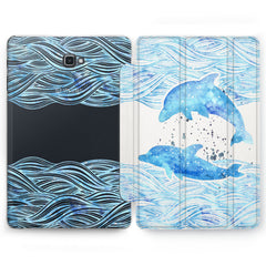 Lex Altern Dolphins Couple Case for your Samsung Galaxy tablet.