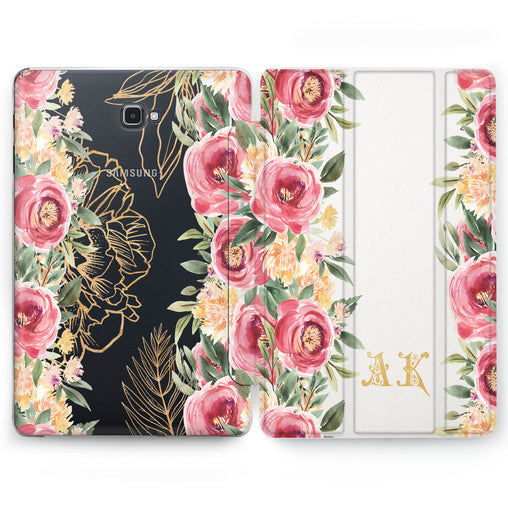 Lex Altern Peonies Lines Case for your Samsung Galaxy tablet.