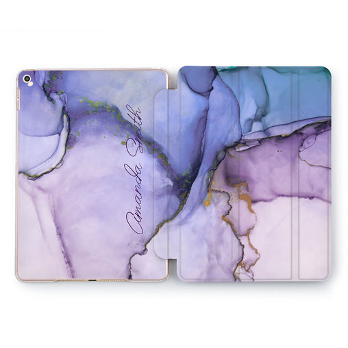 Lex Altern Purple Aquarelle Case for your Apple tablet.