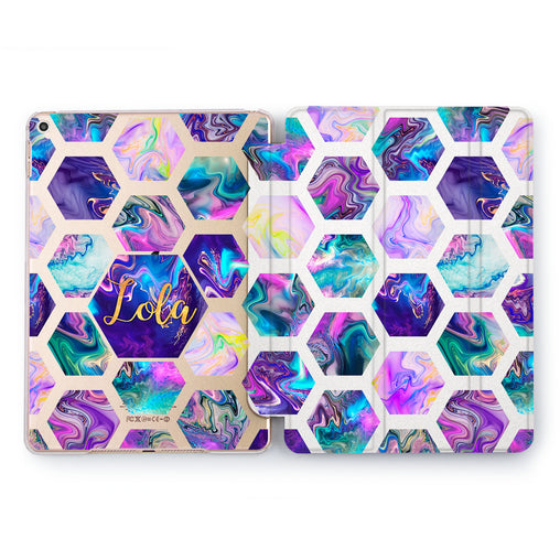Lex Altern Iridescent Hexagon Case for your Apple tablet.