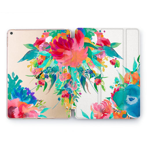 Lex Altern Red Bouquet Case for your Apple tablet.
