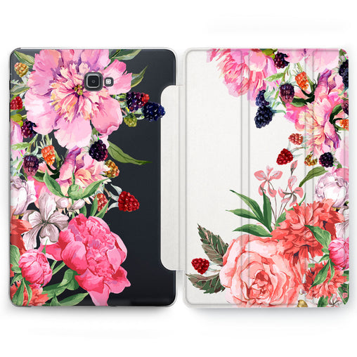Lex Altern Flower And Raspberries Case for your Samsung Galaxy tablet.