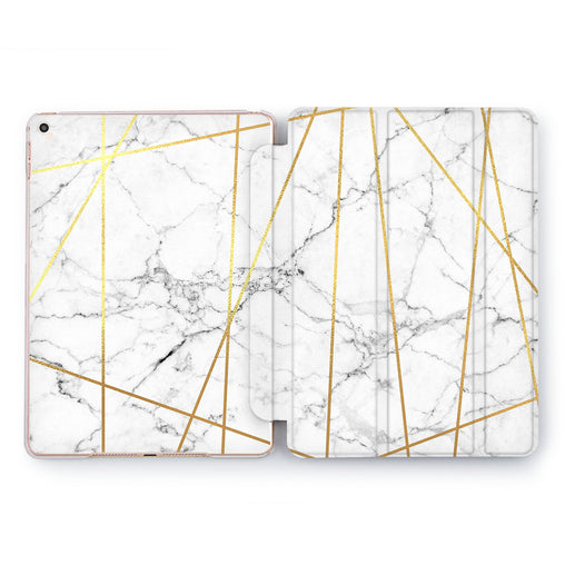 Lex Altern Golden Stripes iPad Case for your Apple tablet.