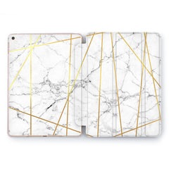 Lex Altern Golden Stripes iPad Case for your Apple tablet.