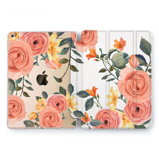 Lex Altern Peach Rose Case for your Apple tablet.