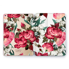 Lex Altern Red Peonies Case for your Apple tablet.
