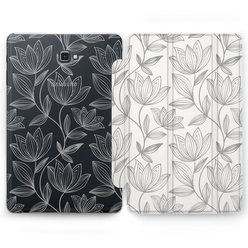 Lex Altern Gray lotus Case for your Samsung Galaxy tablet.