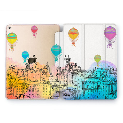 Lex Altern Balloon Over City Case for your Apple tablet.