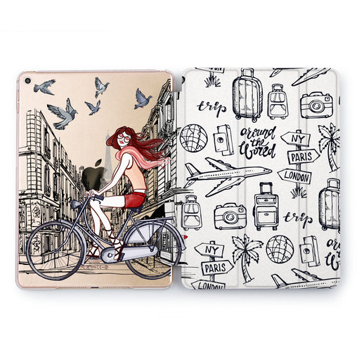 Lex Altern Bicycle Girl Case for your Apple tablet.