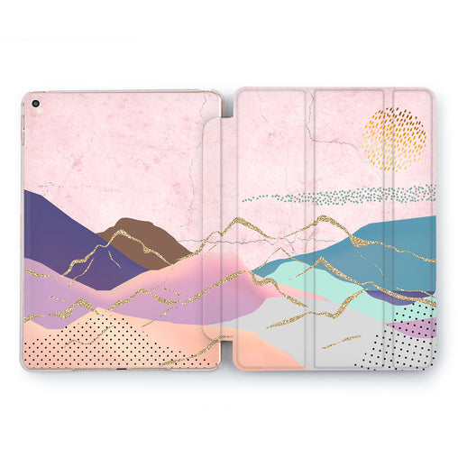 Lex Altern Pink Mountains Case for your Apple tablet.