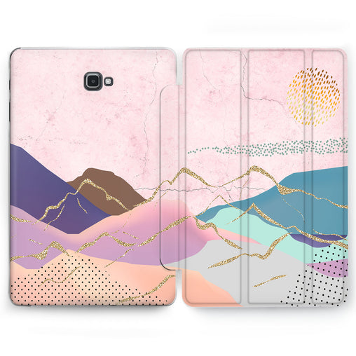 Lex Altern Pink Mountains Case for your Samsung Galaxy tablet.