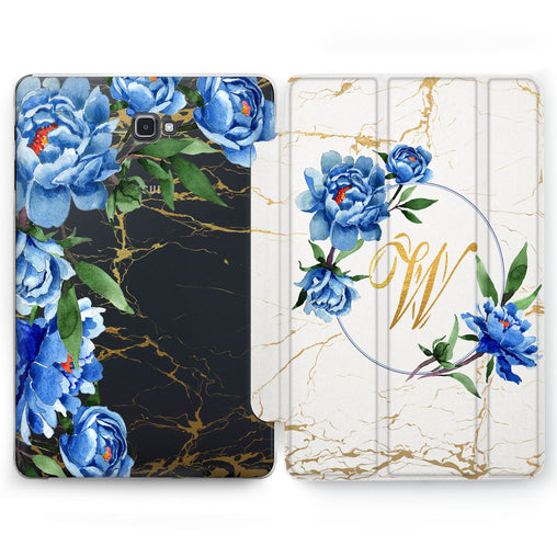 Lex Altern Blue Peonies Case for your Samsung Galaxy tablet.