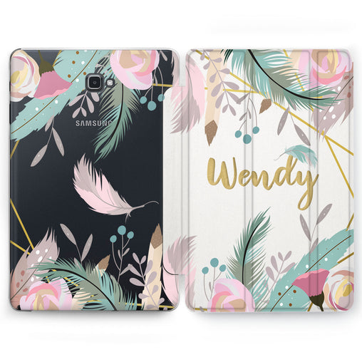 Lex Altern Floral Feather Case for your Samsung Galaxy tablet.