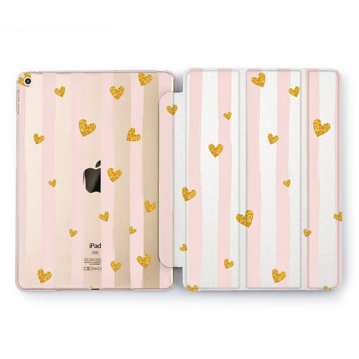 Lex Altern Golden Hearts Case for your Apple tablet.