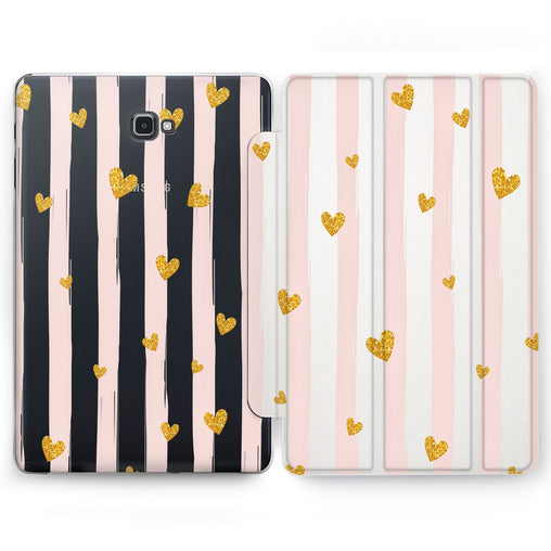 Lex Altern Golden Hearts Case for your Samsung Galaxy tablet.