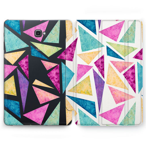 Lex Altern Multicolorув Triangle Case for your Samsung Galaxy tablet.