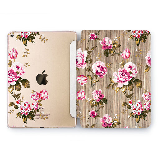 Lex Altern Wooden Peonies Case for your Apple tablet.