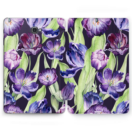 Lex Altern Purple Tulips Case for your Samsung Galaxy tablet.
