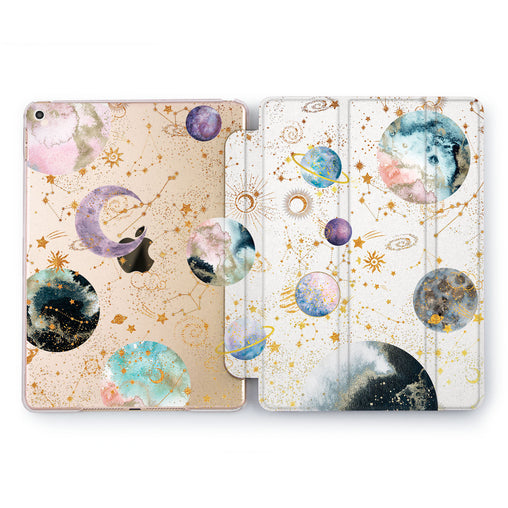 Lex Altern Multicolored Planets Case for your Apple tablet.