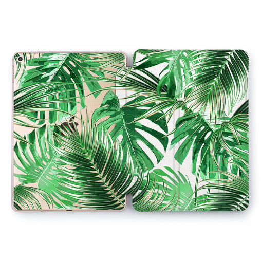Lex Altern Green Monstera Case for your Apple tablet.