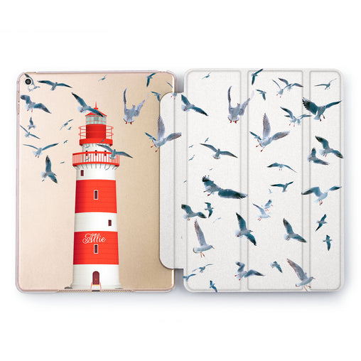 Lex Altern Seagull Lighthouse Case for your Apple tablet.