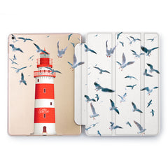 Lex Altern Seagull Lighthouse Case for your Apple tablet.