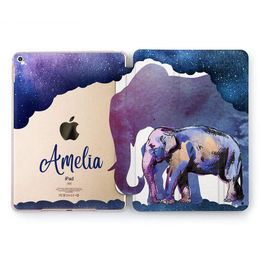 Lex Altern Night Elephants Case for your Apple tablet.
