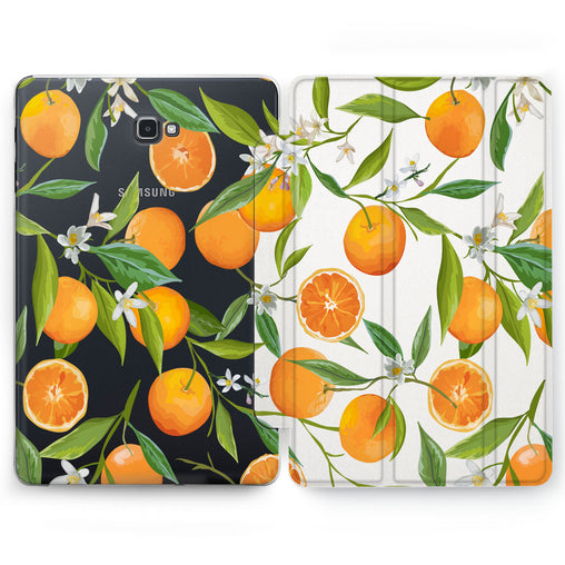 Lex Altern Orange Print Case for your Samsung Galaxy tablet.