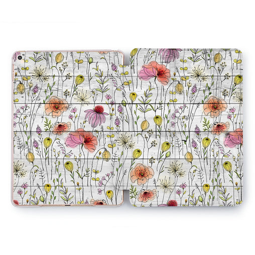 Lex Altern Plank Wildflowers Case for your Apple tablet.