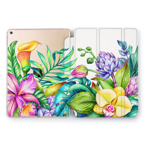 Lex Altern Tropical Flowers Case for your Apple tablet.