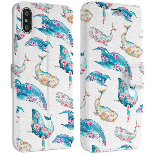 Lex Altern Floral Whale iPhone Wallet Case for your Apple phone.