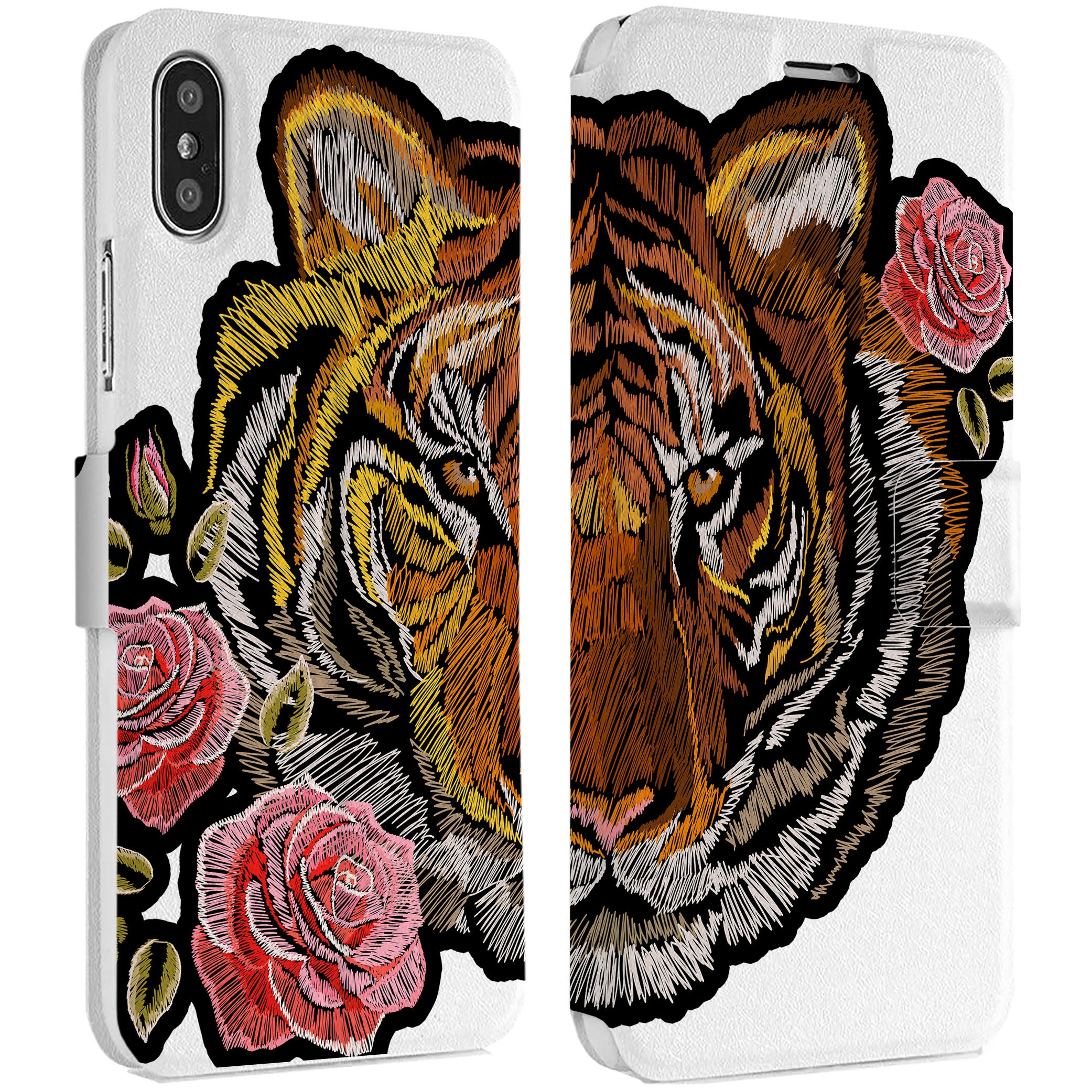 Lex Altern Rose Tiger iPhone Wallet Case for your Apple phone.