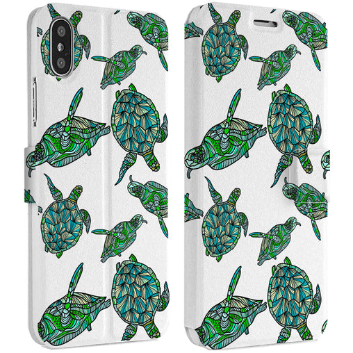 Lex Altern Green Turtles iPhone Wallet Case for your Apple phone.