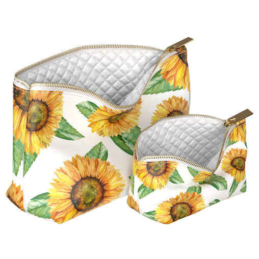 Lex Altern Makeup Bag Sunflowers Pattern