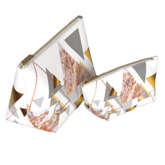 Lex Altern Makeup Bag Marble Triangles