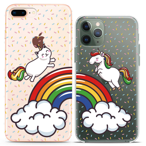 Lex Altern TPU Silicone Couple Case Rainbow Unicorns