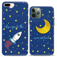 Lex Altern TPU Silicone Couple Case To the Moon and Back