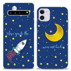Lex Altern TPU Silicone Couple Case To the Moon and Back