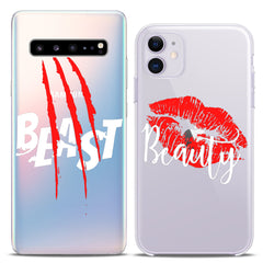 Lex Altern TPU Silicone Couple Case Beast and Beauty