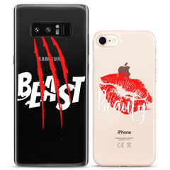 Lex Altern TPU Silicone Couple Case Beast and Beauty