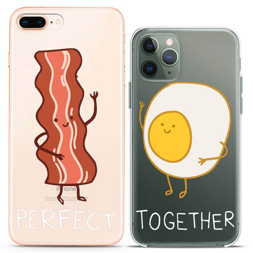 Lex Altern TPU Silicone Couple Case Egg and Bacon