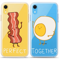 Lex Altern TPU Silicone Couple Case Egg and Bacon