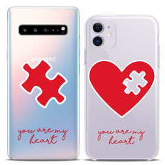 Lex Altern TPU Silicone Couple Case Heart Puzzle