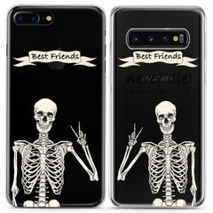 Lex Altern TPU Silicone Couple Case Skeleton Friends