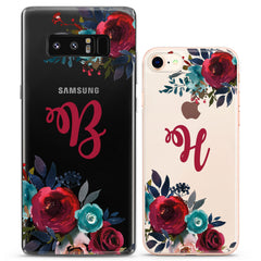 Lex Altern TPU Silicone Couple Case Red Roses